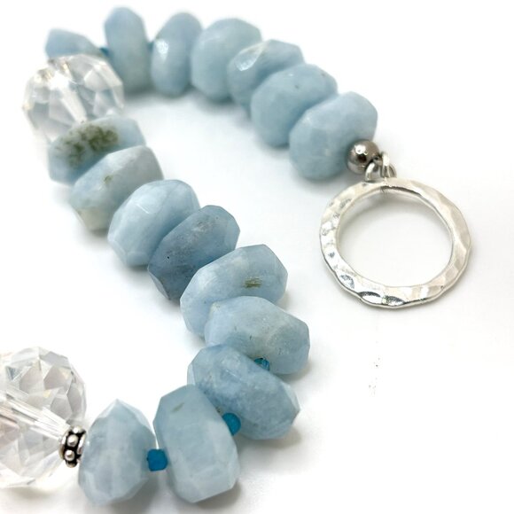 Aquamarine Crystal Collar Necklace - Picture 3 of 4